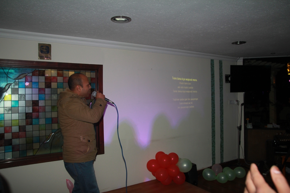 karaoke performer of the day ..